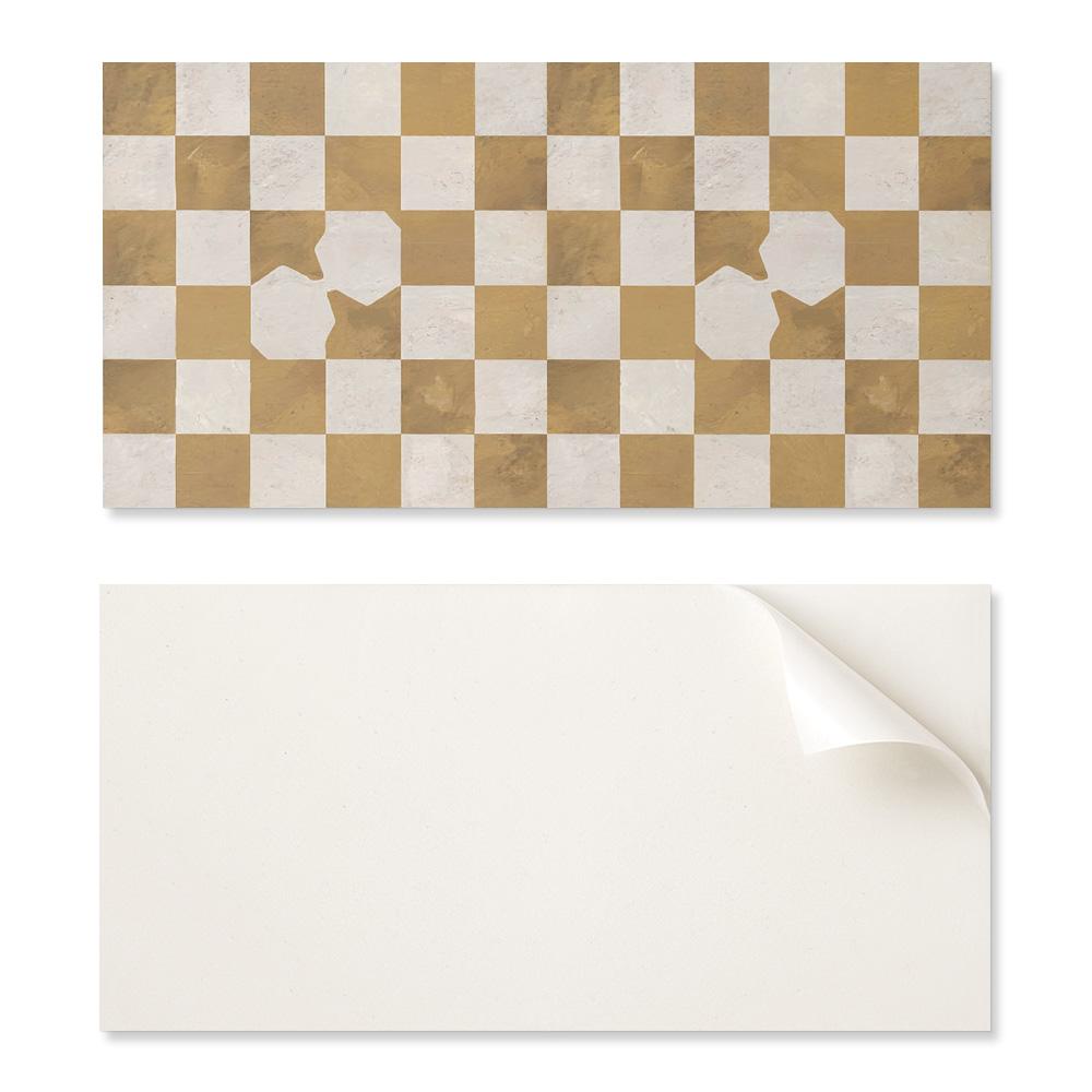 Self-Adhesive Vinyl Panel for a Teenager's Room 120x60 cm Abstract Checkerboard Pattern
