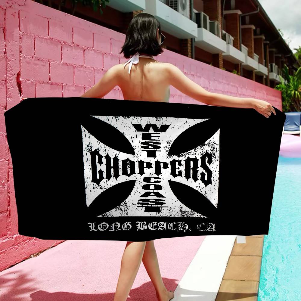 West Coast Choppers Аниме Пляжное Полотенце Мягкое Впитывающее Мочалка Детские Подарки Для Детей Путешествия Кемпинг Спортзал