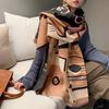[3D Letters] Autumn and Winter New Imitation Cashmere Jacquard Thick Scarf Women, Windproof and Warm Scarf Shawl