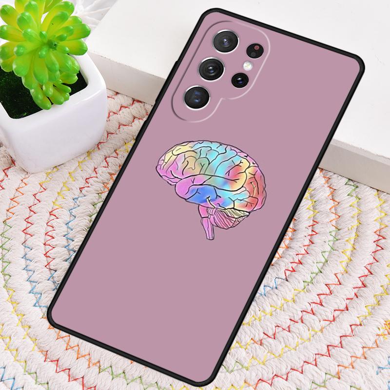 Человеческие Органы Мозг Мягкий Силиконовый Чехол для Телефона Для Samsung Galaxy note 10 pro S26 S25 S24 S23 S22 S21 Plus S25Ultra Capa Чехол