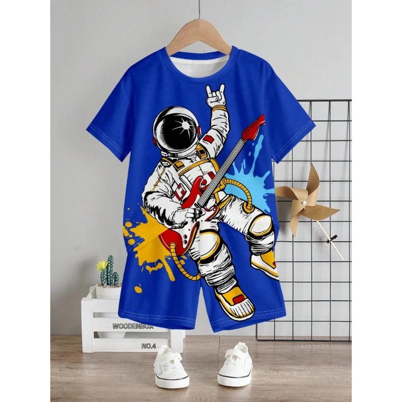 Направленный проем, популярная модель для девочек, узор «тай-дай» с буквенным принтом, костюм из футболки и шорт, повседневный стиль