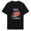 Summer Classic Car Top Retro Car Pattern T-shirt Men's and Women's Creative Picture Collar Printing Pure Cotton Short Sleeves
