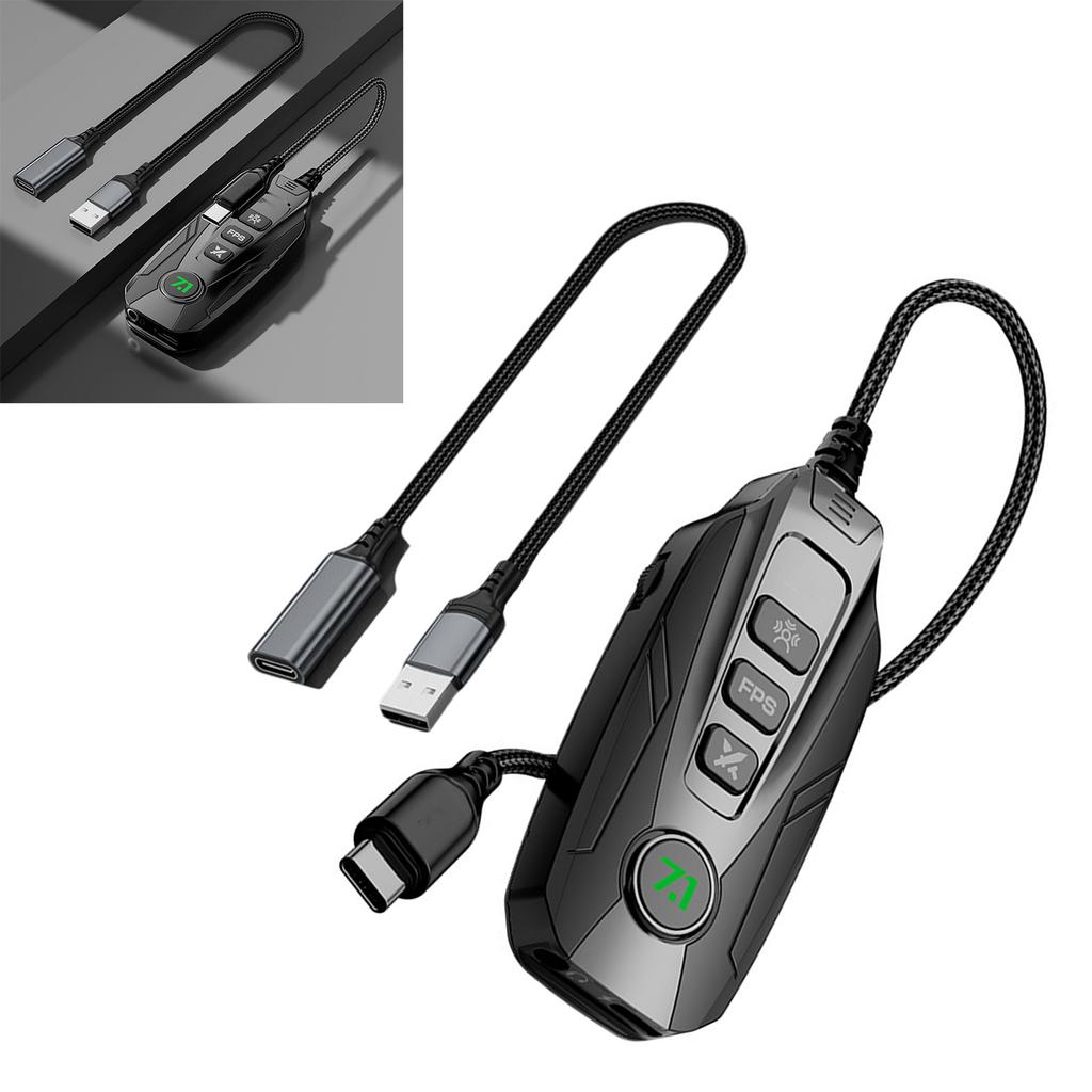 Виртуальный объемный звук GS20 Type C/USB Мини-звуковая карта Внешняя для Компьютеров Планшетов Ноутбуков Широко Использовалась