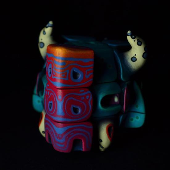 Мультяшный кубик-скульптура «Инопланетяне» для снятия стресса, тревожности, для детей, подростков, взрослых, головоломка-куб, портативный, для художников, ручная работа, кубик-инопланетянин, образовательная игрушка