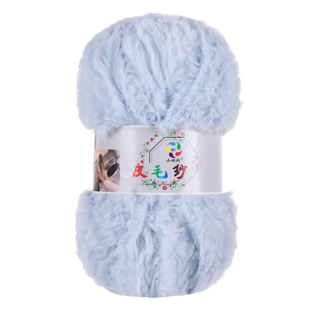 Пушистая пряжа из искусственного меха норки Мягкая плюшевая пряжа Нить из имитации норки Зимняя пряжа