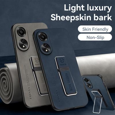 Чехол из искусственной кожи из овчины для OPPO A78 A58 A38 A97 A96 A94 A76 A74 A57 A52 A36 A1 A16 A17 A17K Find X7 X6 X5 X3 X2 Pro, чехол с кронштейном для телефона
