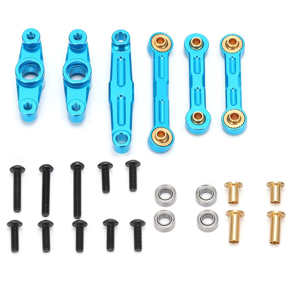 Aluminum Alloy Ball Bearing Crank Steering Set for Tamiya TT02 110 RC Car Upgrade Parts