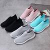 Fashion Women Flat Sports Shoes Slip On Woman Lightweight Sneakers Casual Chaussures Femme Basket Flats Breathable Running Walking Shoes