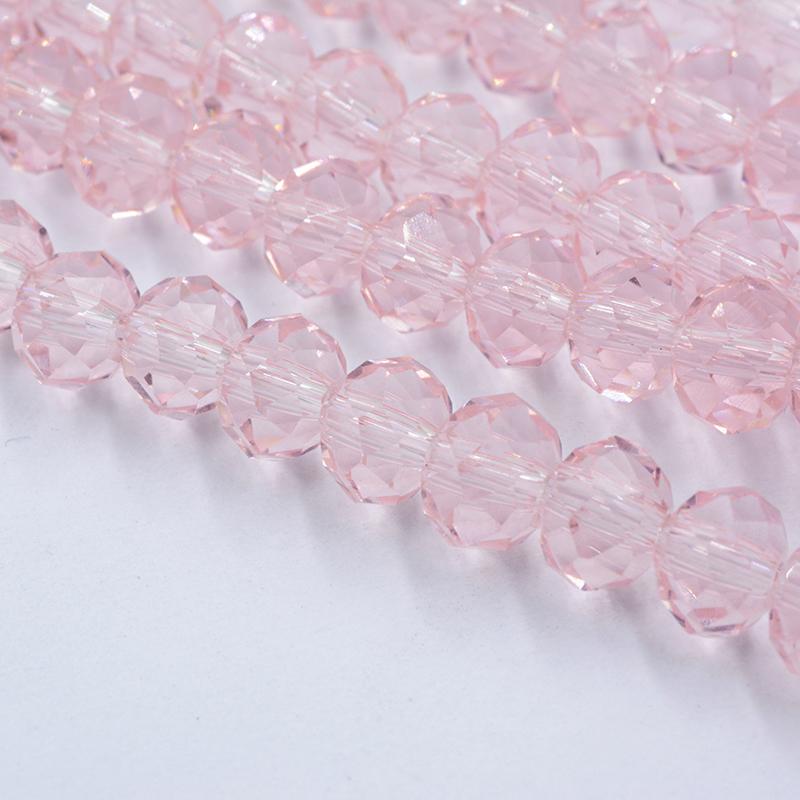 Ярко-розовая серия, разноцветные рондели диаметром 4/6 мм, граненые хрустальные бусины, кварцевые подвески, бусины для изготовления ювелирных изделий, аксессуары