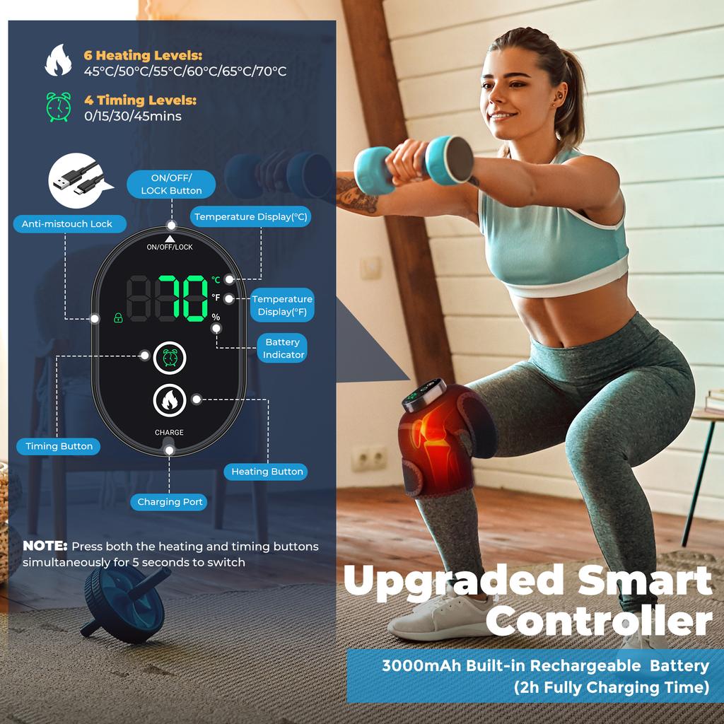 Беспроводной Электрический Нагрев Защита Плеча Наколенник Горячий Компресс Поддержка Локтевого Сустава Согревающий Наплечник Массаж При Артрите