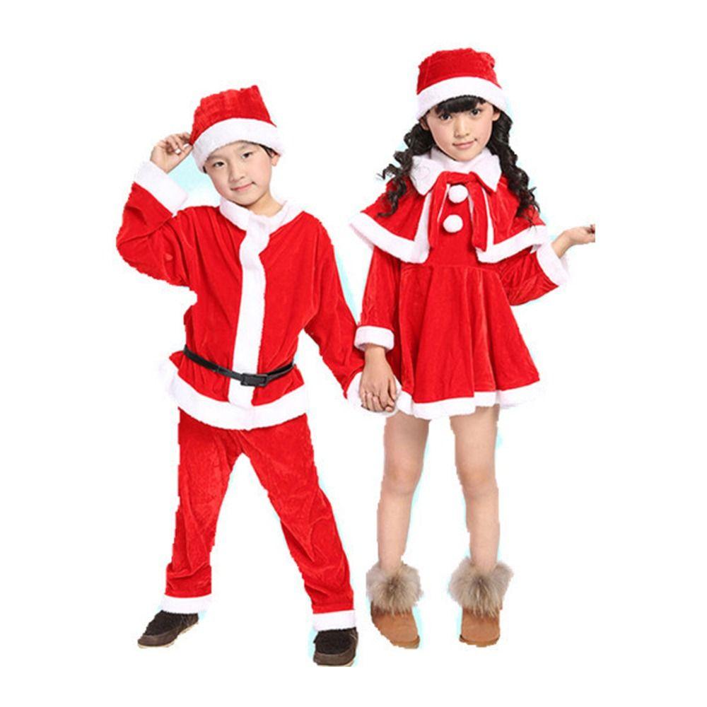 Long Sleeve Christmas Elk Dresses Shawl Christmas Performance Clothing Santa Claus Dresses
