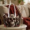 Stylish Skull Pattern Tote Bag for Daily Use