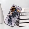 Чехол для телефона "Снежная гора" для iPhone 17, 16, 15, 14, 13, 12, 11 Plus, Pro и других. Мягкий черный чехол