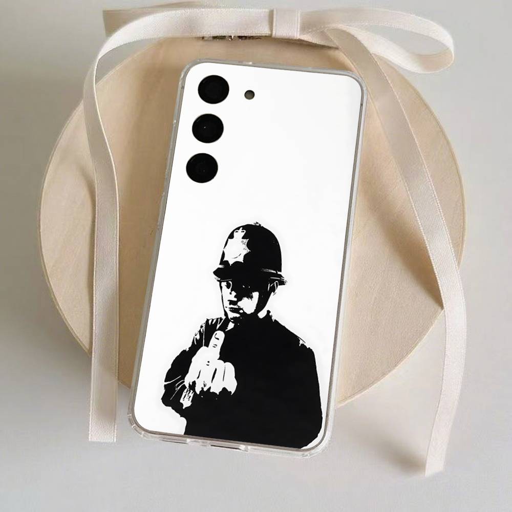 Чехол для телефона граффити-художника B-Banksy-S Ультрапрозрачный чехол для телефона для Samsung Galaxy A52 A12 A51 S21 Edge S22 S23 S24 S20LITE Plus