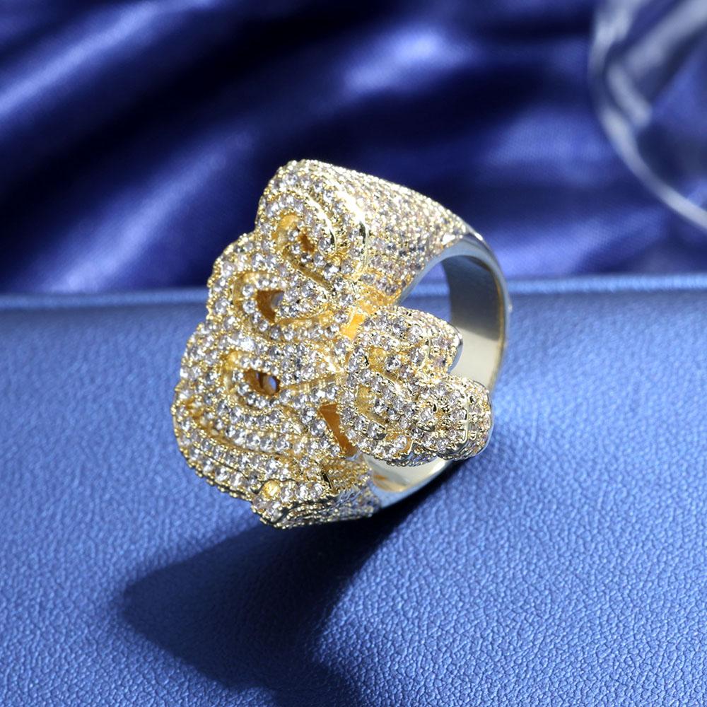 Новый Модный Тренд Арабские Символы Религиозные Элементы Кольцо Хип-Хоп Украшения Мода Лед и Пламень Кольцо Для Мужчин Женщин