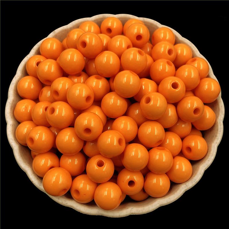 Ювелирные аксессуары, акриловые бусины, ожерелье, браслет, свободные бусины, 50 шт., 6 мм, круглые фурнитура «сделай сам», подарок, однотонный цвет, ручная работа