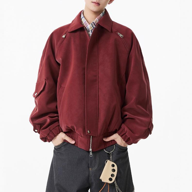 Мужская ретро куртка-косуха из искусственной кожи с двойной молнией и отворотами, с принтом тай-дай