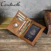 ВИНТАЖНЫЙ КОЖАНЫЙ КОШЕЛЕК CONTACT'S ДЛЯ МУЖЧИН, ДЕРЖАТЕЛЬ ДЛЯ ПАСПОРТА, БЛОКИРОВКА RFID, ДЕРЖАТЕЛЬ ДЛЯ КРЕДИТНЫХ КАРТ, СУМКА ДЛЯ ДЕНЕГ, ЖЕНСКИЙ КОШЕЛЕК С ЗАЩИТОЙ ОТ ПОТЕРИ, ПОДАРОК ДЛЯ ПУТЕШЕСТВИЙ