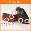 Trendy Pu Leather Waist Belt Women Flower Shaped Alloy Buckle Decoration Outdoor