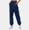 Women's Fashion Sport Solid Color Pocket Casual Sweatpants Pants