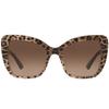 Lunettes de soleil - Dolce &amp; Gabbana - PRINTED DG 4348 - Acétate - LEO BROWN/BROWN SHADED - Femme