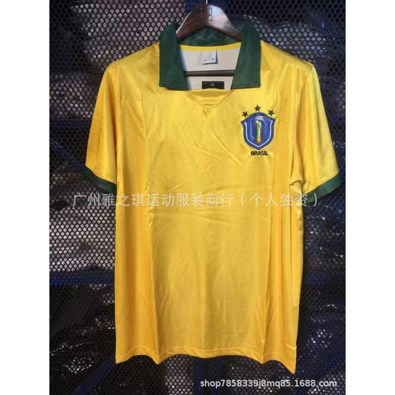 Brazil National Team Football Jerseys Retro Short Sleeve Sport Shirts Men Women