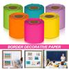 6 Rolls Colorful Classroom Bulletin Board Borders Vibrant Color Widely Used Bulletin Board Trim Decoration Chalkboard Office Decor