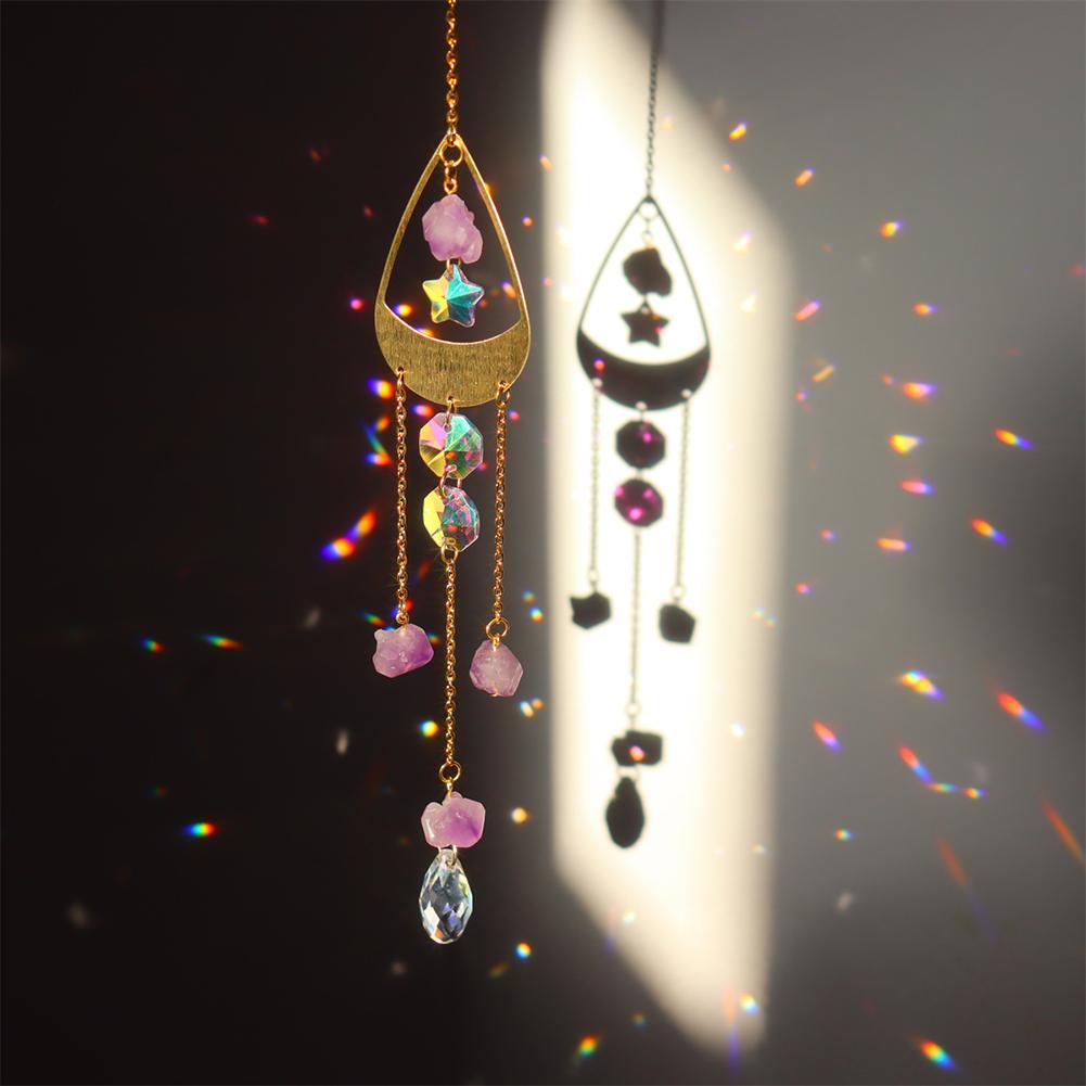 Rainbow Crystal Angel Chakra Sun Catchers Car Charm Pendant Wall Window Door Wind Chimes Hanging Ornaments Room Home Decor