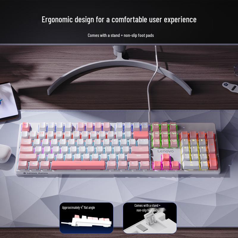 Lenovo GK10 104-клавишная механическая игровая клавиатура с возможностью горячей замены