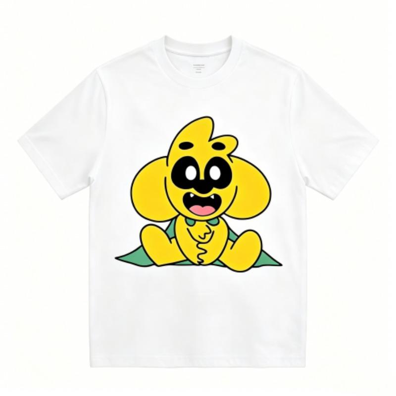 Cartoon Animal Dog Pattern Print Men's T-shirt Summer Men's and Women's Casual Fashion Tops Men's Short Sleeve T-shirt Oversize Clothing