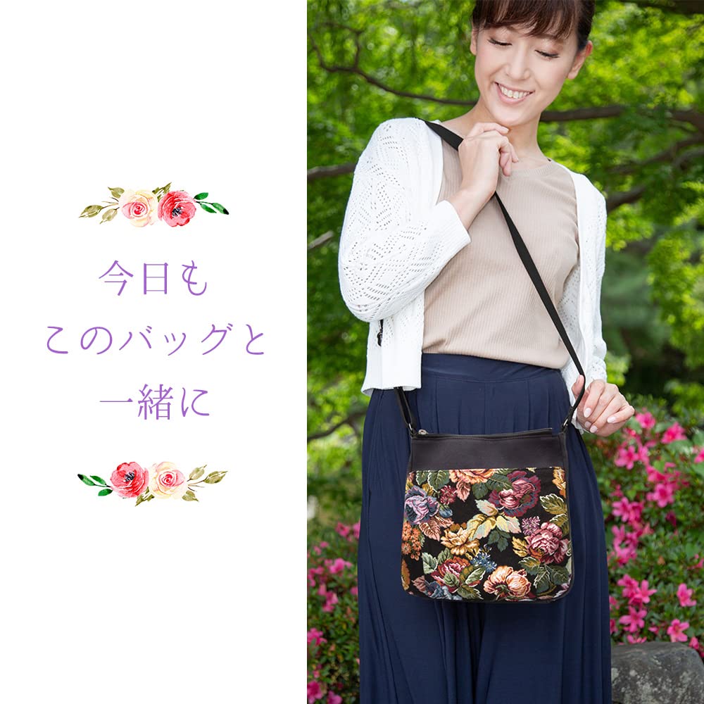 Shoulder Crossbody Many Made In Japanese Gobelin Birthday Gift [creareki] Women's Bag, Bag, Lightweight, Pockets, Japan, Style, Weave, Crepe, Mother's