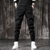 2024 Men's Slim Fit Tapered Leg Multi-Pocket Black Fashion Overalls