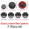 BBJX7 7Pcs Full Black Carbon Fiber Pattern Emblem Set for BMW Hood Trunk Wheel Steering Badge 82mm 74mm 68mm 56mm E90 F10 F30 Tuning
