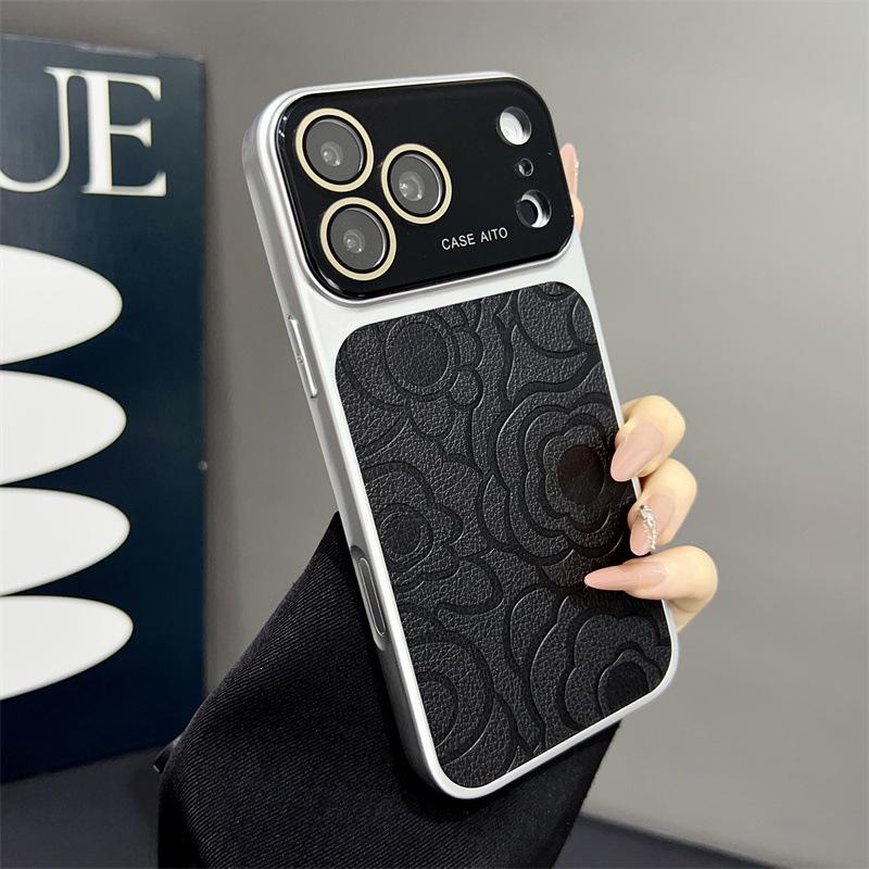Элегантный чехол для телефона с полным покрытием «Камелия» для iPhone 14/15/16/17 Pro Max