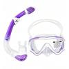 Adult Kids Full-Dry Snorkeling Mask With Tempered Glass Lens Silicone Frame Swimming Freediving
