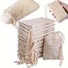 Jute Soap Bag For Household Massage, Facial Cleansing, Foaming Net, Shower Soap Net Bag, All Cotton Foam Net Bag