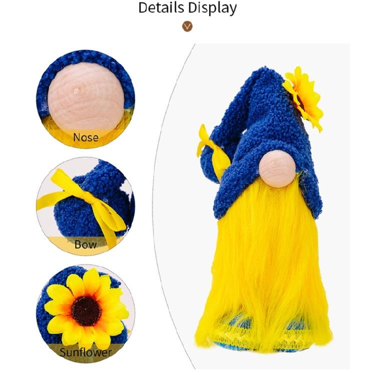 Sunflowers Gnomes Kitchen Tiered Tray Decros Spring Sunflowers Faceles Doll