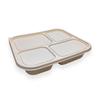 Dalv NWEH-31 Disposable 4-Compartment Eco-Friendly Food Containers with Lids