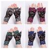 Women Sheer Lace Gloves Vintage Floral Wrist Gloves Fingerless Bridal Gloves for Derby Tea Party Opera Evening Prom Cosplay