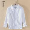 Men's Cotton and Linen Long-Sleeve Shirt - Casual, Breathable, Loose Fit