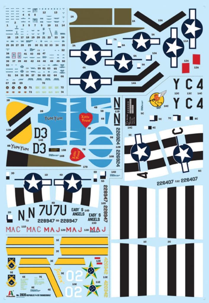 Italeri WW2 American Thunderbolt European Front Plastic Model IT2835 1/48 P-47D (Airplane)