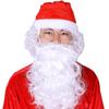 Rojdestvo Santa Klaus Oq Jingalak Kospley Parik Soxta Soqol Santa Klaus Sochi Partiya Soqoli Santa Klaus Soqol Rekvizitlari