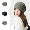 Летняя шерстяная вязаная шапка в корейском стиле для мужчин и женщин, теплая, мягкая, модная холодная шапка, пуловер, шапка для родов, тонкий стиль