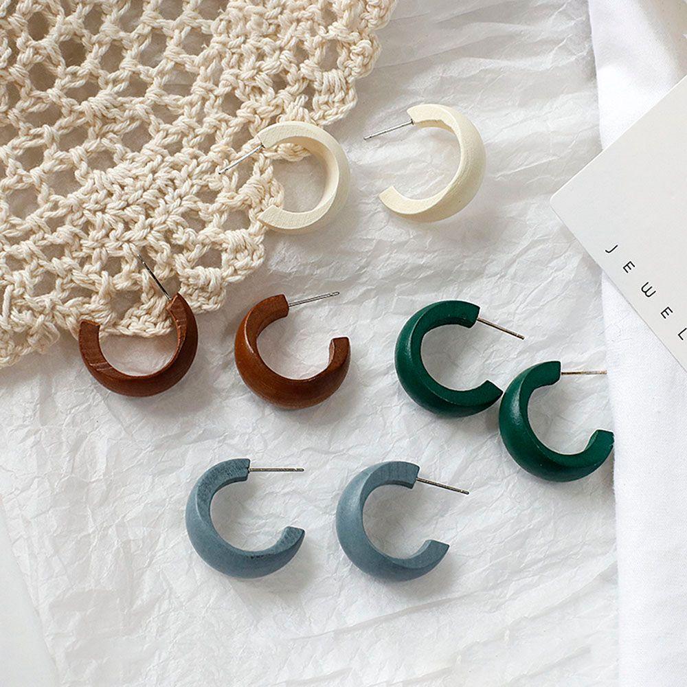 Большие круглые серьги-кольца в форме луны и буквы C для вечеринок, модные аксессуары, висячие серьги
