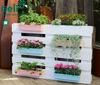 Flowerpot + brackets for mounting on a pallet or fence Easy 10x10x10cm gray