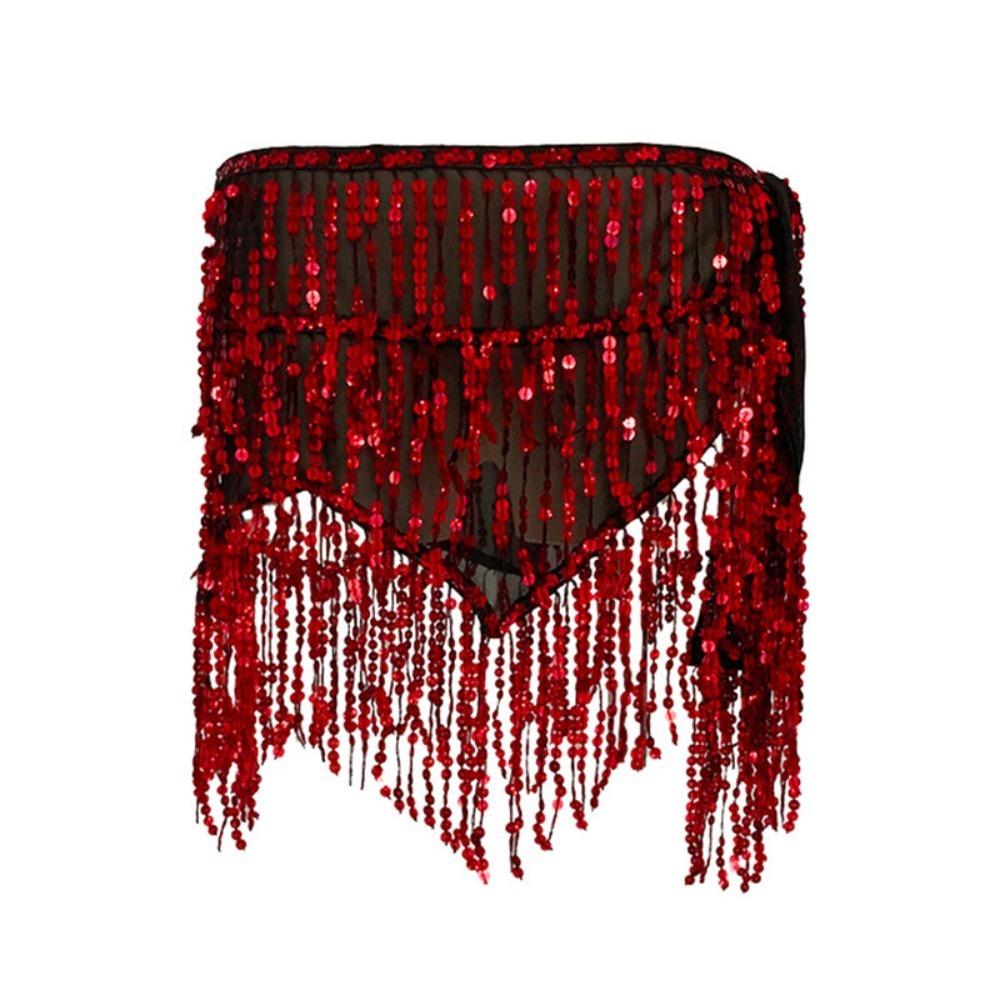 4 цвета пояс для танца живота с кисточками для женщин, пояс для танца живота, латиноамериканские танцоры