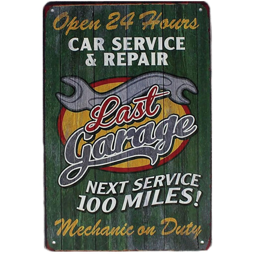 Металлическая табличка Простой гараж Набор из 5 металлических пластин Американский винтажный стиль Настенное украшение Ретро Разные товары Декор Металлические разные товары