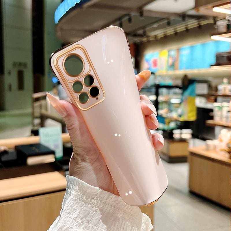 Роскошный чехол с покрытием для Xiaomi 14T 13T Poco X5 Pro Redmi Note 14 Pro 13 12 11 Pro 10, глянцевый противоударный чехол для телефона цвета конфеты