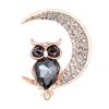 Owl Faux Crystal Brooch Cute Vintage Fashion Dress Coat Accessories Jewelry Sturdy Brooch Pin for Women