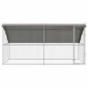 Dog Kennel 2 pcs Silver 4 x 2 x 2 m Galvanized Steel
